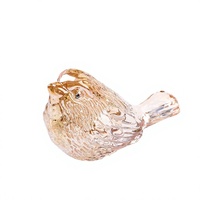 Ornement de bureau oiseau en cristal blanc de luxe léger, sculpture animale colorée, marque Ziyi, emballage boîte en papier, décoration de table pour entrée