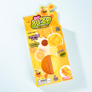 Pâte à modeler cristalline aux fruits avec logo personnalisé, argile super légère à séchage rapide, breloques en slime orange, mélange de slime pour enfants, plus de plaisir pour les enfants - Product Image 2