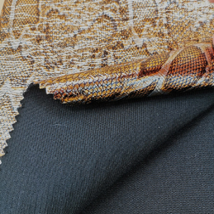 Vàng Sáng Bóng PU Da Rắn Giả Da Foiled Vải Không Thấm Nước <span class=keywords><strong>Python</strong></span> Da Dệt Cho Váy Áo Khoác Váy Phụ Kiện - Product Image 4