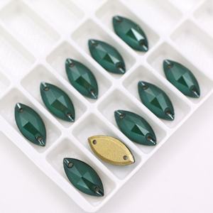 K9 الزجاج شكل عين الحصان شقة الظهر خياطة على الراين - Product Image 4