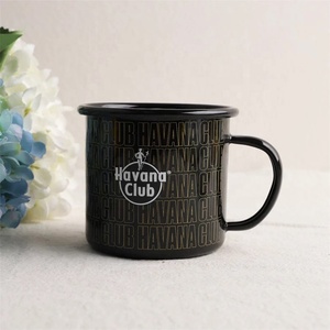 Tazze da Caffè in Smalto Opaco Senza BPA 12oz Stile Europeo per Campeggio e Uso Esterno Design <span class=keywords><strong>Vintage</strong></span> <span class=keywords><strong>Non</strong></span> Tossico Portatile Facile da Pulire - Product Image 1