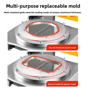 Manual Rectangle Stainless Steel <strong>Aluminium</strong> <strong>Container</strong> Sealers 200ml Full-Specification Foil Sealing Special-Shaped Boxes Food - Product Image 4