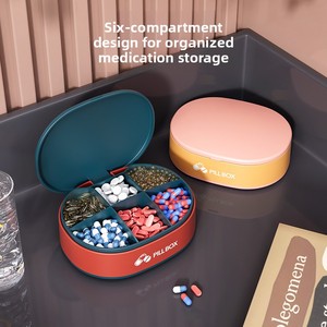 Boîte à médicaments portable scellée de grande capacité en plastique avec compartiments, design moderne et minimaliste, rangement pour 1 litre de comprimés, idéale pour les voyages - Product Image 3