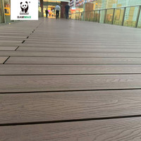Planche de terrasse en WPC à noyau solide pour extérieur, résistante aux UV, sol composite pour terrasse, co-extrusion, texture 3D