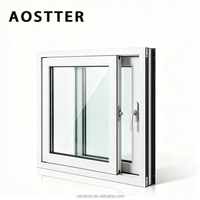 Ventana Corredera de PVC de Diseño Seguro AOSTTER con Cierre Multipunto, Malla de Acero Inoxidable 304 y Ventana de Vinilo