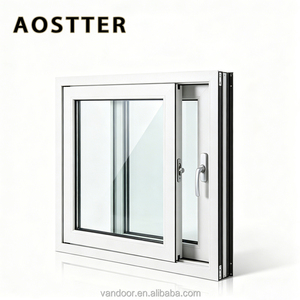 <span class=keywords><strong>Ventana</strong></span> Corredera de PVC de Diseño Seguro AOSTTER con Cierre Multipunto, Malla de Acero Inoxidable 304 y <span class=keywords><strong>Ventana</strong></span> de Vinilo - Product Image 1