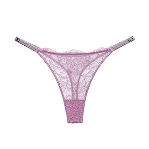 Tanga de Encaje Sexy para Mujer, Cintura Baja, Transpirable, Estilo Bikini, Sin Costuras, Invisible, Venta al Por Mayor - Product Image 3