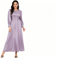Robe longue élégante, grande taille, de haute qualité, simple et droite pour femmes musulmanes, robe longue tendance pour femmes musulmanes