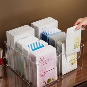 Acrylic Mask <b>Storage</b> Box Transparent Divider Large Capacity Cosmetic Skincare Organizer for <b>Dressing</b> <b>Table</b> - Product Image 1