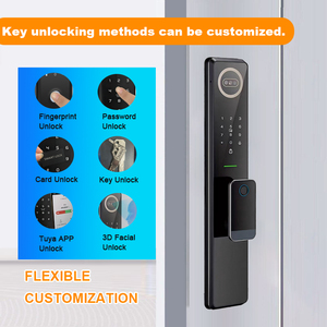 AIEN <span class=keywords><strong>Smart</strong></span> Door Lock 3D Reconocimiento facial Video Intercom Huella digital Contraseña WiFi Automático Cerradura Inteligente para <span class=keywords><strong>Smart</strong></span> - Product Image 2