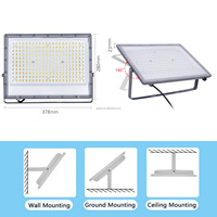 Projecteur LED extérieur 30W 50W 100W 150W 200W 300W 400W Éclairage d'extérieur étanche Blanc froid Lampe murale pour jardin, garage, parking