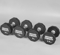 Dumbbell Baja Urethane PU Murah Grosir Kustom, Peralatan Olahraga Gym Kepala Bulat CPU