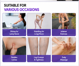 Masseur de jambes sans fil à compression d'air avec télécommande, 3 modes, 3 niveaux d'intensité - Product Image 3