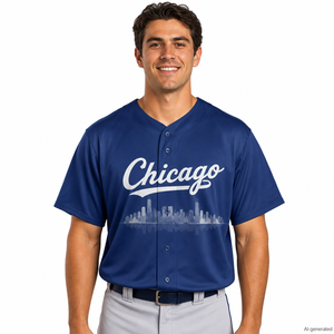 Chicago Wrigley Field Baseball Jerseys Custom American Baseball League Chicago Baseball Jerseys &amp; Softball Bears Team Uniform - Product Image 4