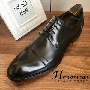 Zapatos de cuero de tres piezas con cordones, elegantes, formales, casuales, estilo británico, para hombre, para oficina y traje. - Product Image 5