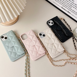 Funda de Lujo para iPhone 11 12 13 14 15 16 17 Pro Max con Diseño de Caviar, Correa Cruzada y Protección Anticaídas - Product Image 6