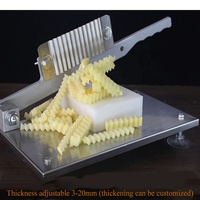 Machine à couper les pommes de terre froissées frites frites légumes couteau vague