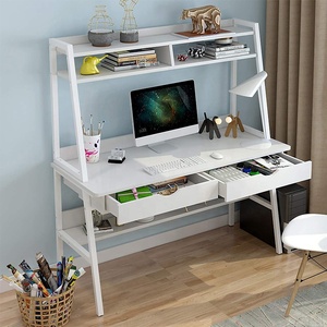 Resistente facile da pulire scrivania del computer pc del computer portatile da tavolo scala in legno scrivania e book shelf manager scrivania mobili per ufficio rotondo angoli - Product Image 1