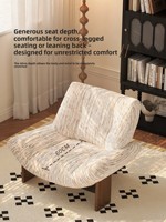 Canapé-lit une place moderne et minimaliste en bois massif ultra-confortable avec housse en lin garnie d'éponge pour salon