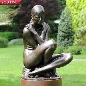 Estatua sexual de bronce para mujer, escultura de mujer desnuda de latón, tamaño real, Grden al aire libre - Product Image 6