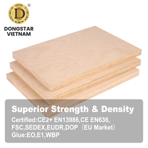 High Quality Birch Plywood 1220x2440mm Commercial Plywood <b>Sheet</b> E1 Glue Furniture Use - Product Image 2