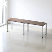 Bureau de travail modulaire pour 2 personnes 240x60x75cm, mobilier de bureau moderne, table de bureau pour immeuble de bureaux