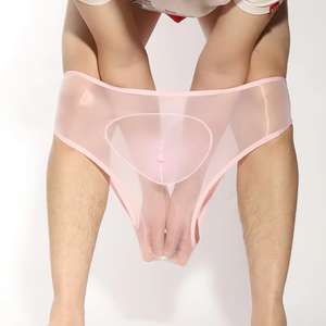 Culottes transparentes brillantes pour hommes, sous-vêtements sexy, couvre-pénis transparent, slips soyeux brillants pour hommes, <span class=keywords><strong>lingerie</strong></span> sexy pour <span class=keywords><strong>homme</strong></span> - Product Image 6