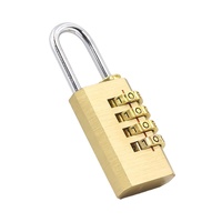 Cadenas à combinaison en laiton massif 28 mm à 4 chiffres pour bagages de voyage et armoires, avec cadrans numériques en alliage de zinc