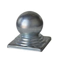 Capuchons de poteaux en acier galvanisé, capuchons décoratifs en acier pour clôtures, capuchons de boules en acier