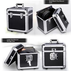 Boîte de rangement rectangulaire en alliage d'aluminium pour disques vinyles LP, portable, grande capacité - Product Image 4