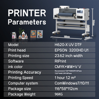 Impresora UV DTF de Alta Velocidad de 60 cm, Máquina 2 en 1 para Impresión y Laminación de Adhesivos, Efecto 3D en Relieve, Barniz para Transferencias Personalizadas