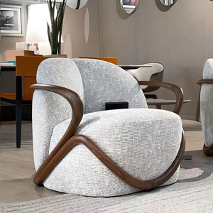 Elegante Poltrona Singola in Velluto Bianco Cenere Ultra-Comoda, <span class=keywords><strong>Arredamento</strong></span> per la Casa Adatto ad Appartamenti e Soggiorni - Product Image 3