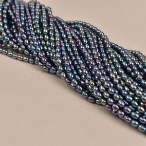 Perle d'eau douce naturelle de 40 cm de long, matériau de bricolage fait main, 9-10 mm, double face, trou droit, forme baroque, colorée et dispersée - Product Image 4