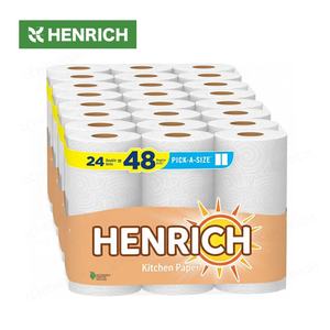 Henrich papier toilette 2 plis recyclé Eco bambou papier hygiénique doux absorbant salle de bain rouleau scattly marque usine en gros - Product Image 1