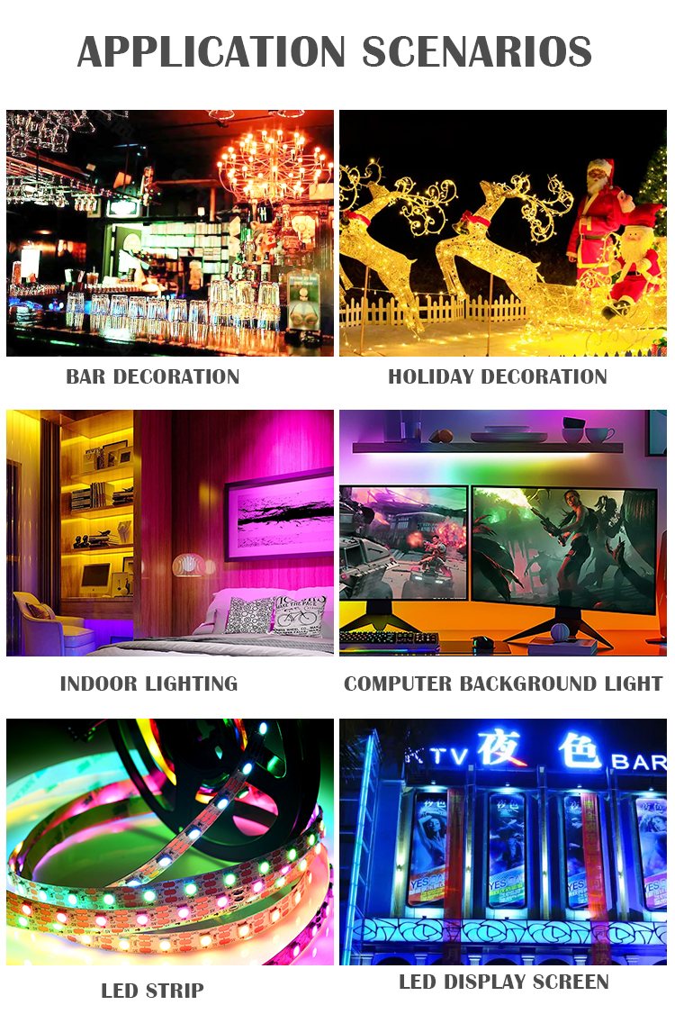 Addressable Individual IC built-in smd 5050 RGB 4PIN sk6812/WS2812/lc8812b compatible RGB LED Chip