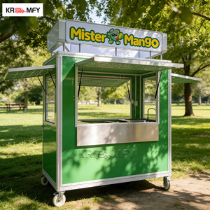 Carro de Comida Remolcable de Fibra de Vidrio y Aluminio para Venta de Palomitas, Smoothies, Dulces, Hielo Raspado, Hot Dogs y Comida Rápida - Product Image 3