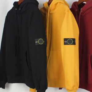 Sudadera con Capucha Clásica Básica Holgada de Algodón 100% Liso con Parche Bordado de Lujo 2026 para Hombre - Product Image 2