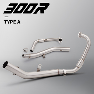 Sistema completo de escape para motocicleta, tubo de conexión frontal y central para VOGE 300RR 300 RR LX300 2020 2021 <span class=keywords><strong>2022</strong></span> - Product Image 6