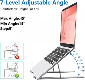 Aluminum Computer <b>PC</b> Riser Laptop <b>Stand</b>, Laptops Elevator Metal Holder Compatible With 10 to 15.6 Inches Notebook Computer - Product Image 2