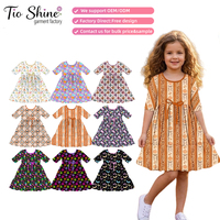 Robes d'Halloween à manches mi-longues pour filles, imprimées de citrouilles, chauves-souris et animaux