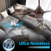 Ventilateur de plafond moderne avec télécommande, 52 pouces, pales en plastique, moteur DC silencieux, en stock aux États-Unis