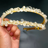 Offre Spéciale cristal naturel gravier couronne bandeau de cheveux printemps été cheveux accessoires mariée mariage vacances cadeau pierre bandeau