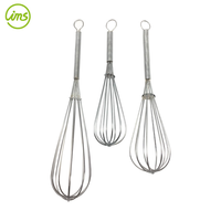 Mini fouet à œufs IMS en argent chromé, design classique, en stock, 25,3x5 cm, pour restaurants