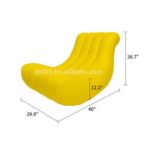 केले के आकार का पीवीसी ब्लो अप रॉकिंग चेयर आउटडोर वयस्क फोल्डिंग काउच लिविंग रूम आधुनिक बच्चों का इन्फ्लैटेबल सोफा बेड - Product Image 3