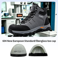 Chaussures de sécurité unisexe OEM en toile pour l'hiver, légères, respirantes, avec doublure en fourrure, mi-montantes, style baskets, pour le travail et la protection anti-écrasement en usine