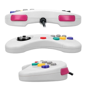 Gamepad clásico con cable USB con Motor de vibración Retro para Sega Saturn Joypad Joystick para <span class=keywords><strong>PC</strong></span> y Saturn System Manette Style - Product Image 3