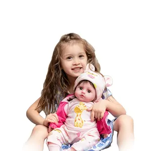 Poupées reborn 18 pouces bébé fille nouveau-né en silicone 45cm poupée bébé réaliste