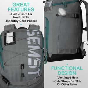 Échantillon gratuit – Ensemble de sacs de voyage pour équipement de ski deux pièces avec logo personnalisé, longueur réglable pour l'extérieur et la salle de sport – Fabriqué en polyester durable - Product Image 5