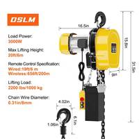 Palans électriques à chaîne robustes de 5 tonnes avec une hauteur de levage de 3 à 9 m, certifiés CE et ISO, pour usage domestique et industriel, neufs
