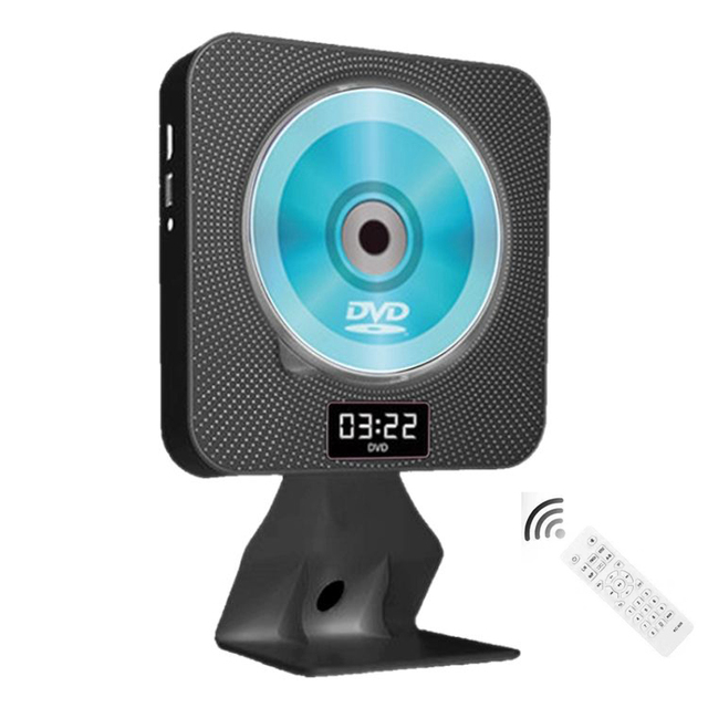 Wall Mounted Portable DVD Player Wireless DVD Player Digital Display Retro Disc Built-In Speaker Wireless Remote Control